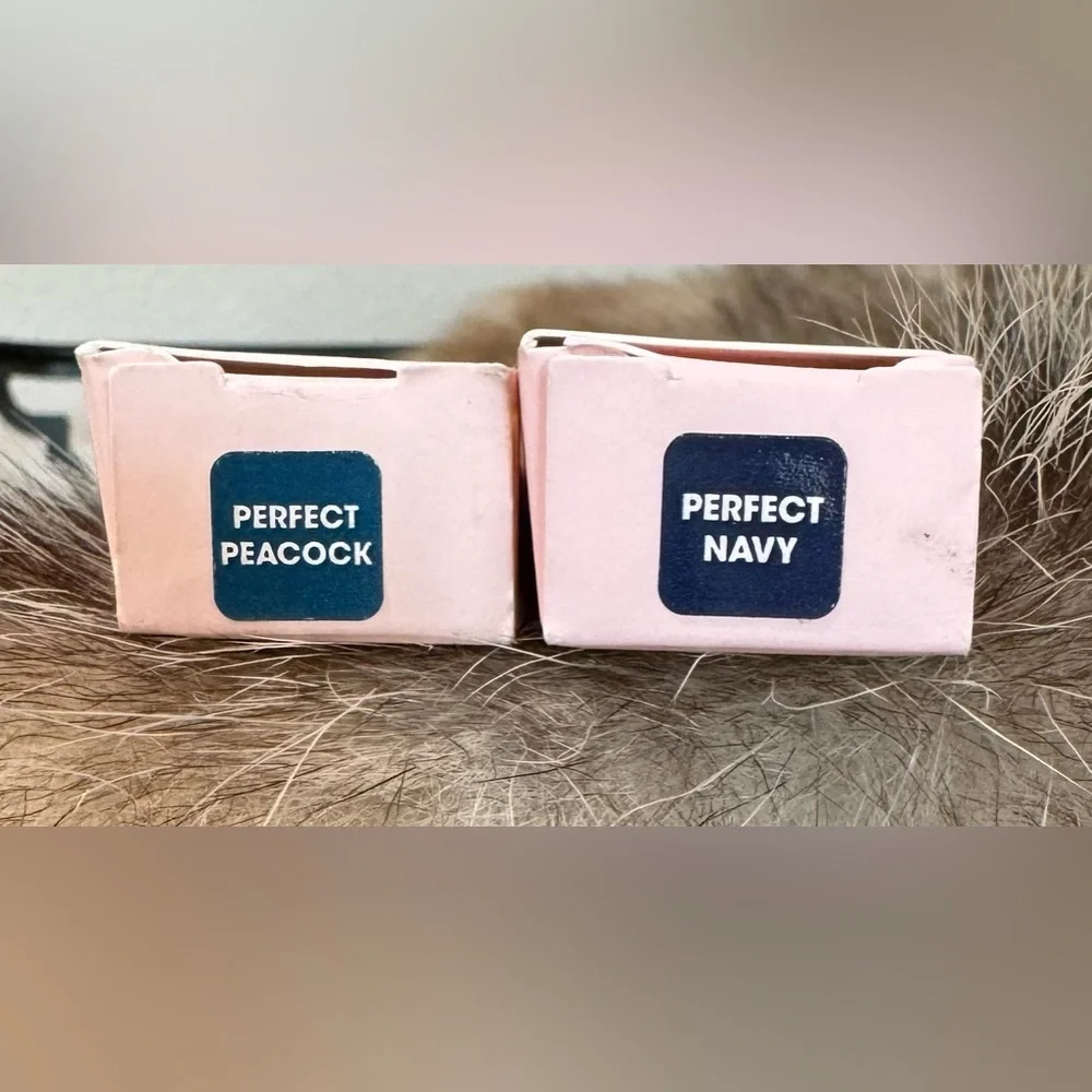 Lot of 2 “Too Faced” RARE Perfect‎ Eyes Eyeliner—Perfect Navy/Perfect Peacock